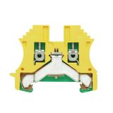PE terminal WPE 2.5, Screw connection, 2.5 mm², Green/yellow, Weidmuller