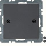 Blind plug centre plate, screw-on, Q.1/Q.3, ant. velvety, lacq.