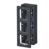 1723S80-81 Surface mounting box 3 gang Anthracite - Impressivo