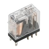 Miniature industrial relay, 48 V DC, Green LED, 2 CO contact (AgSnO) ,