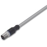 Power cable M12A plug straight 4-pole
