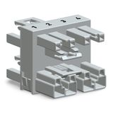 3-way distribution connector 4-pole Cod. B gray