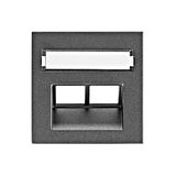 Cover for RJ45 UAE outlet,labelling window,2-Port,anthracite