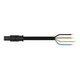 pre-assembled connecting cable;Eca;Socket/open-ended;black