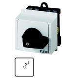 On switches, T0, 20 A, service distribution board mounting, 1 contact unit(s), Contacts: 2, Spring-return in position 1, 45 °, momentary, With spring-