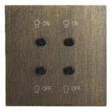 Art d'Arnould universe Epure double switch for light MyHOME_Up - bronze