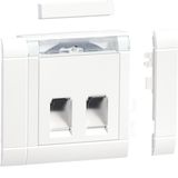 Mounting set 2-gang for RJ45 modular Jack Type 04 frontmounting traffi