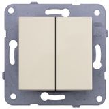 Karre-Meridian Beige (Quick Connection) Two Gang Switch
