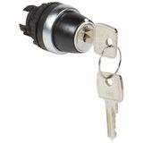 Osmoz non illuminated key selector switch - 2 stay-put positions 45°