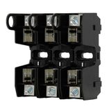 Eaton Bussmann Series RM modular fuse block, 250V, 0-30A, Box lug, Three-pole