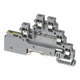 D2,5/6,DPAL1, TERMINAL BLOCK, FEED THROUGH, GREEN, YELLOW, GREY, 6MM PACING, 12 AWG