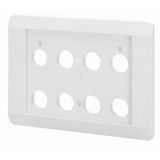 Flush mounting plate, gray, 8 mounting locations