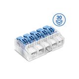 Lever wire connector SCL5 transparent / blue (box 30 pcs)