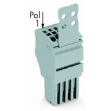 1-conductor female connector Push-in CAGE CLAMP® 1.5 mm² gray