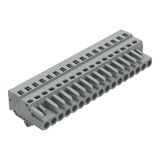 1-conductor female connector CAGE CLAMP® 2.5 mm² gray