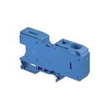 DIN RAIL TERMINAL BLOCK, NEUTRAL DISCONNECT, BLUE, D35/16,NT,L, SPRING TERMINAL, 16X105X50.5MM, 125A, 400V