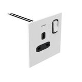 Art d'Arnould - 1 gang BS socket 13A-250V double pole switch with power indicator Epure - Satin White