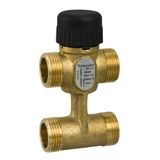 VZ419E Zone Valve, 3-Way with Bypass, PN16, DN20, G3/4 External Thread, Kvs 2.5 m³/h, M30 Actuator Connection, 5.5 mm Stroke, Stem Up Closed
