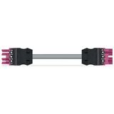 pre-assembled interconnecting cable B2ca Socket/plug pink