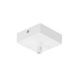 Ceiling plate GLENOS,8.5x8.5x2.7cm,with strain relief