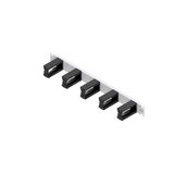 Routing Panel 1U with 5 plastic Cable Clamps 75mm, limited