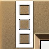 LL - cover plate 2x3P 71mm shiny bronze