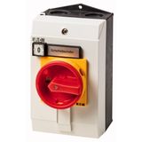 SUVA safety switches, T3, 32 A, surface mounting, 2 N/O, 2 N/C, Emergency switching off function, with warning label „safety switch”, Indicator light