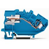 1-conductor N-disconnect terminal block 6 mm² CAGE CLAMP® blue