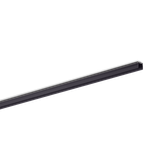 Surface-mount aluminium profile for 1 LED-strip, U-Profil SMALL, schwarz, Länge 2m