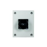 Main switch, P3, 100 A, surface mounting, 3 pole, STOP function, With black rotary handle and locking ring, Lockable in the 0 (Off) position, in steel
