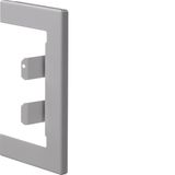 Wall cover plate for BR 68x100mm lid 80mm of sheet steel in light grey