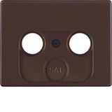 Centre plate for aerial soc. 2-/3hole, arsys, brown glossy