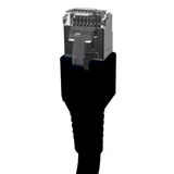 Patchcord RJ45 shielded Cat.6a 10GB, LS0H, black,   1.0m