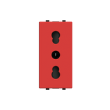 N2133 RJ Italian P17/11 socket outlet 16/10A - 1M - Red