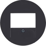 Centre plate TAE cut-out, R.1/R.3/R.classic, black glossy