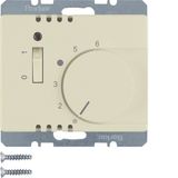 Temp. cont., NC contact, centre plate, 24V AC/DC, rocker switch, arsys