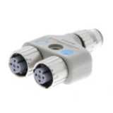 Y-Joint plug/socket M12 SmartClick without cable (4-4, 4-2)