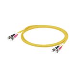 Fibre-optic data cable, ZIPCORD, yellow, LSZH