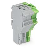 1-conductor female connector Push-in CAGE CLAMP® 4 mm² gray, green-yel