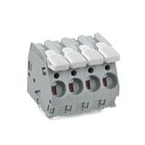 PCB terminal block lever 6 mm² gray