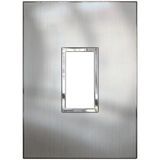 Plate Arteor - square - 1 vertical module - 2'' x 4'' - stainless steel