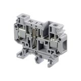 M10/10,ST,SN, SCREW CLAMP TERMINAL BLOCK, TEST DISCONNECT WITH PLUG, GREY, 10X63X44MM