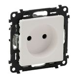 2P socket with shutters Valena Life - 16 A - 250 V~ - with cover plate - white