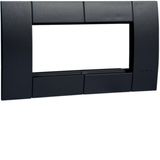 Outlet box 2 pang 45x45x black