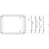 Spacial SF plain cable gland plate - fixed by clips - 800x400 mm