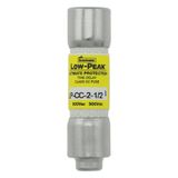 Fuse-link, LV, 2.5 A, AC 600 V, 10 x 38 mm, CC, UL, time-delay, rejection-type