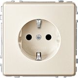 SCHUKO socket, increased contact protection, plug-in terminals, white, AQUADESIGN