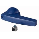 Rotary handle, 8mm, direct mounting, blue
