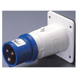 STRAIGHT FLUSH MOUNTING INLET - IP44 - 2P+E 16A 200-250V 50/60HZ - BLUE - 6H - SCREW WIRING