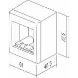 BOX NO CUBO WITH BACK SIDE COVER IP20 2M AT 4331221